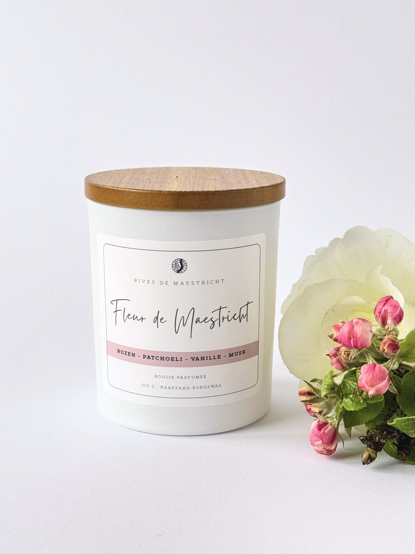 Geurkaars roos en fruitig | Fleur de Maestricht - Rives de Maestricht