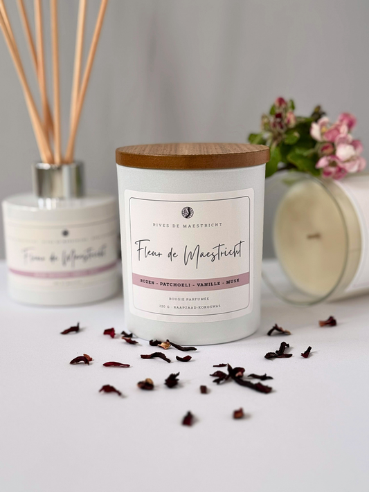 Geurkaars roos en fruitig | Fleur de Maestricht - Rives de Maestricht