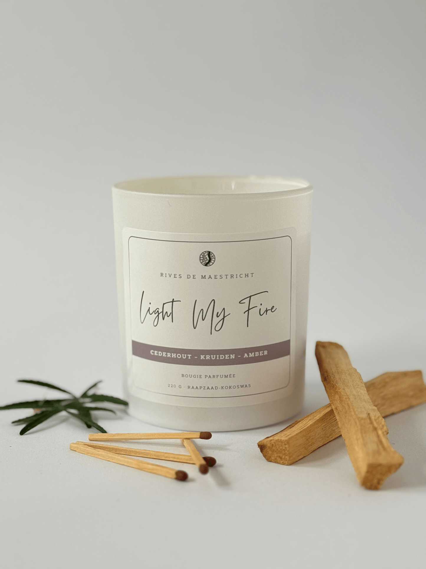 Geurkaars hout en kruidig - houten lont | Light My Fire - Rives de Maestricht - Rives de Maestricht